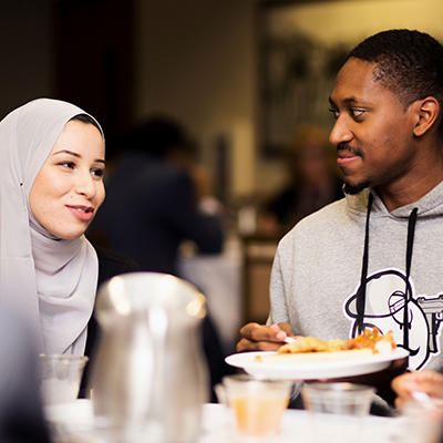 Students at Muslim Student Life Iftar