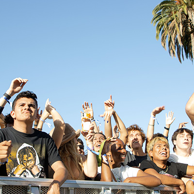 group of students enjoying the Falapalooza concert