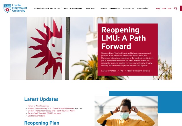 LMU.edu/Together screenshot