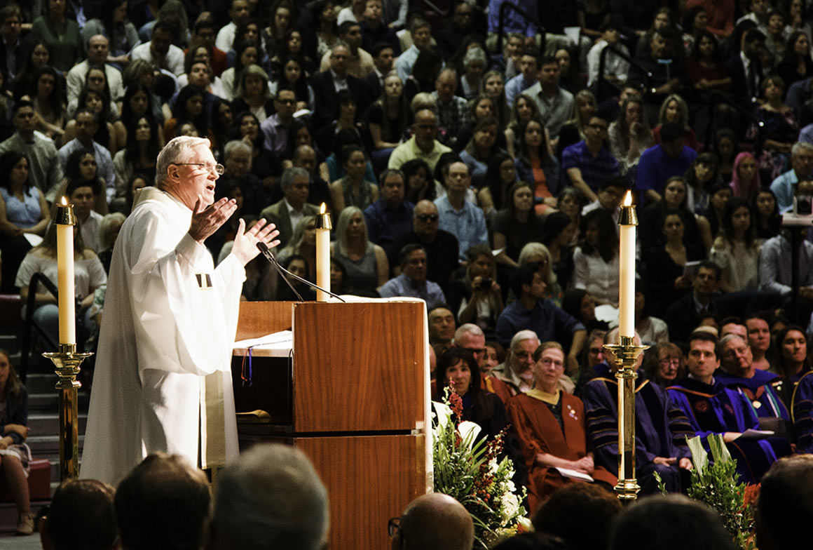 Robert T Walsh, S.J., delivers Commencement Mass Homily