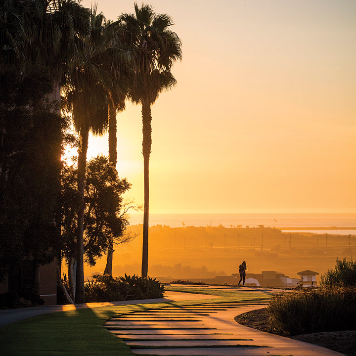 Sunset on LMU's Bluff